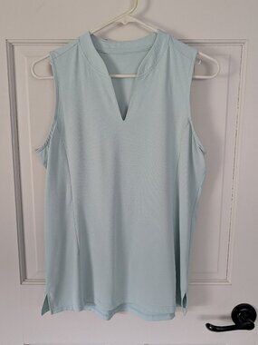 Women's Sleeveless Golf Shirt V-Neck Lightweight Quick Dry Tennis Tank Top Polo